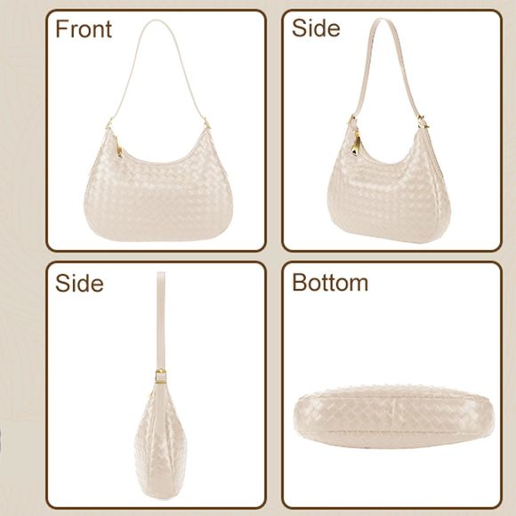 Shoulder Handbags Crossbody Woven Leather Tote Shoulder Bag Purse :D - Picture 4 of 6